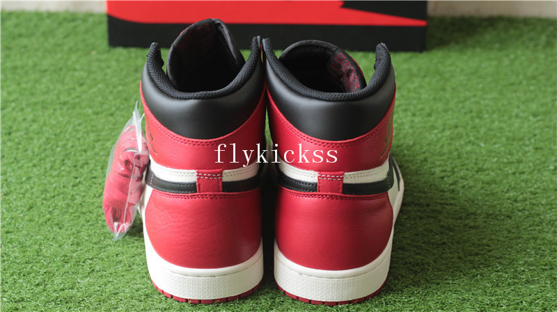 AAAA Grade Authentic Air Jordan 1 Bred Toe